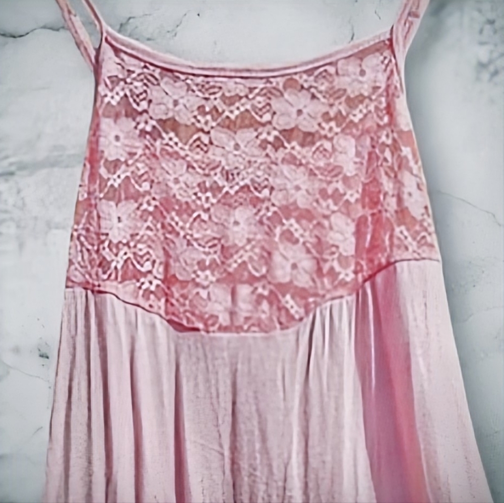 :M: Joan Vass Pink Lace Stretch Camisole New With Tags.